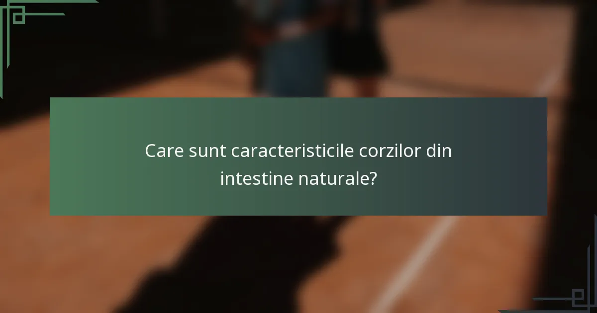 Care sunt caracteristicile corzilor din intestine naturale?