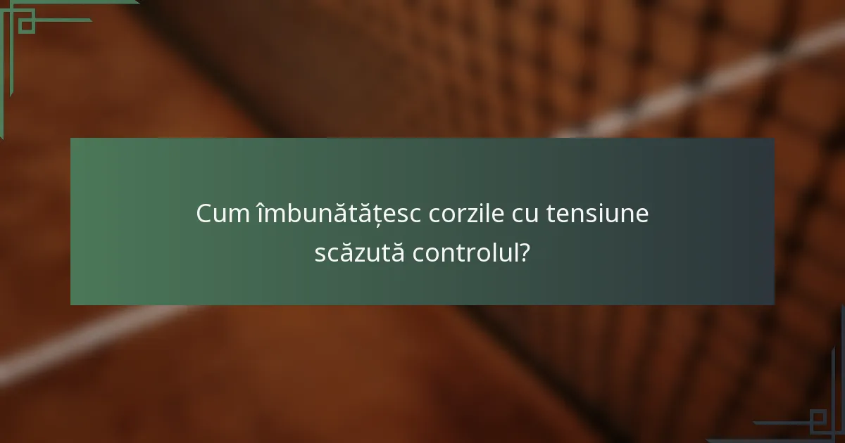 Cum îmbunătățesc corzile cu tensiune scăzută controlul?