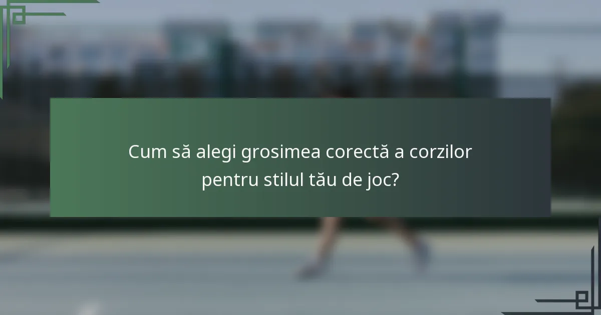 Cum să alegi grosimea corectă a corzilor pentru stilul tău de joc?